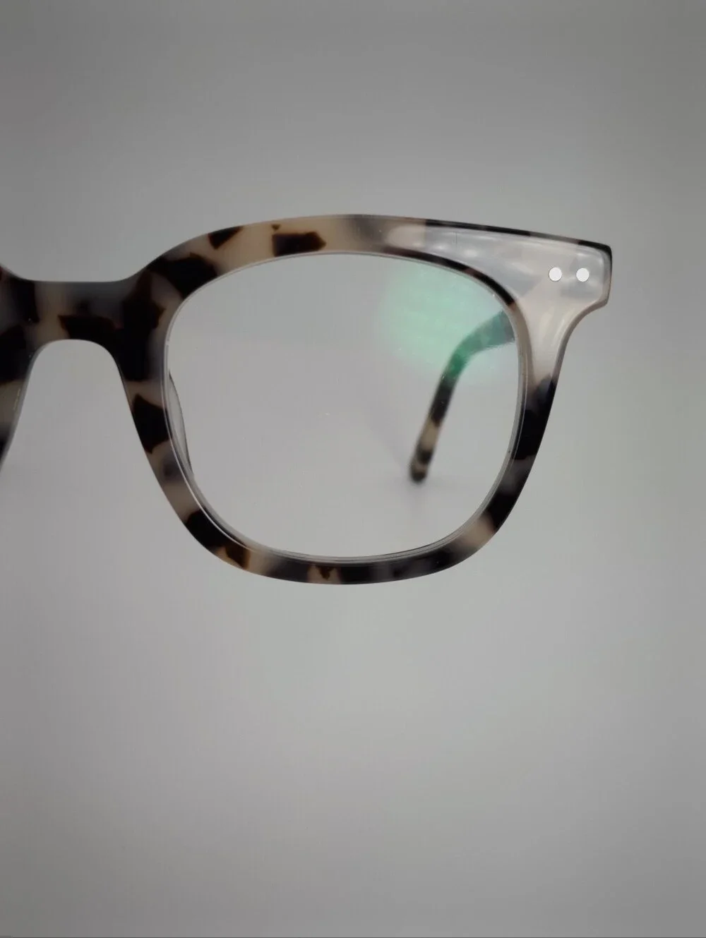Romy. Tortoiseshell Square Frame Clear Lens Glasses